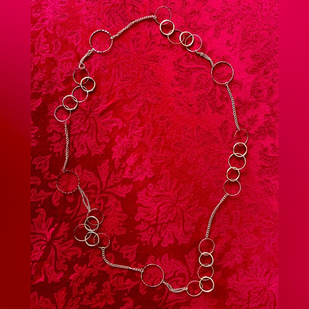 Gold-toned hoop necklace